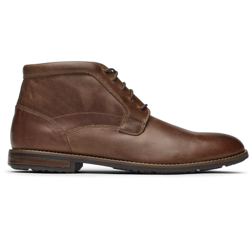 Rockport Singapore Mens Boots - Dustyn Chukka Brown - RB8912356